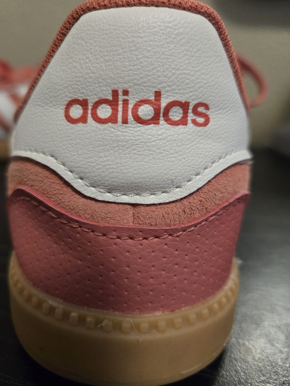 adidas White and Pink Low-Top Sneaker